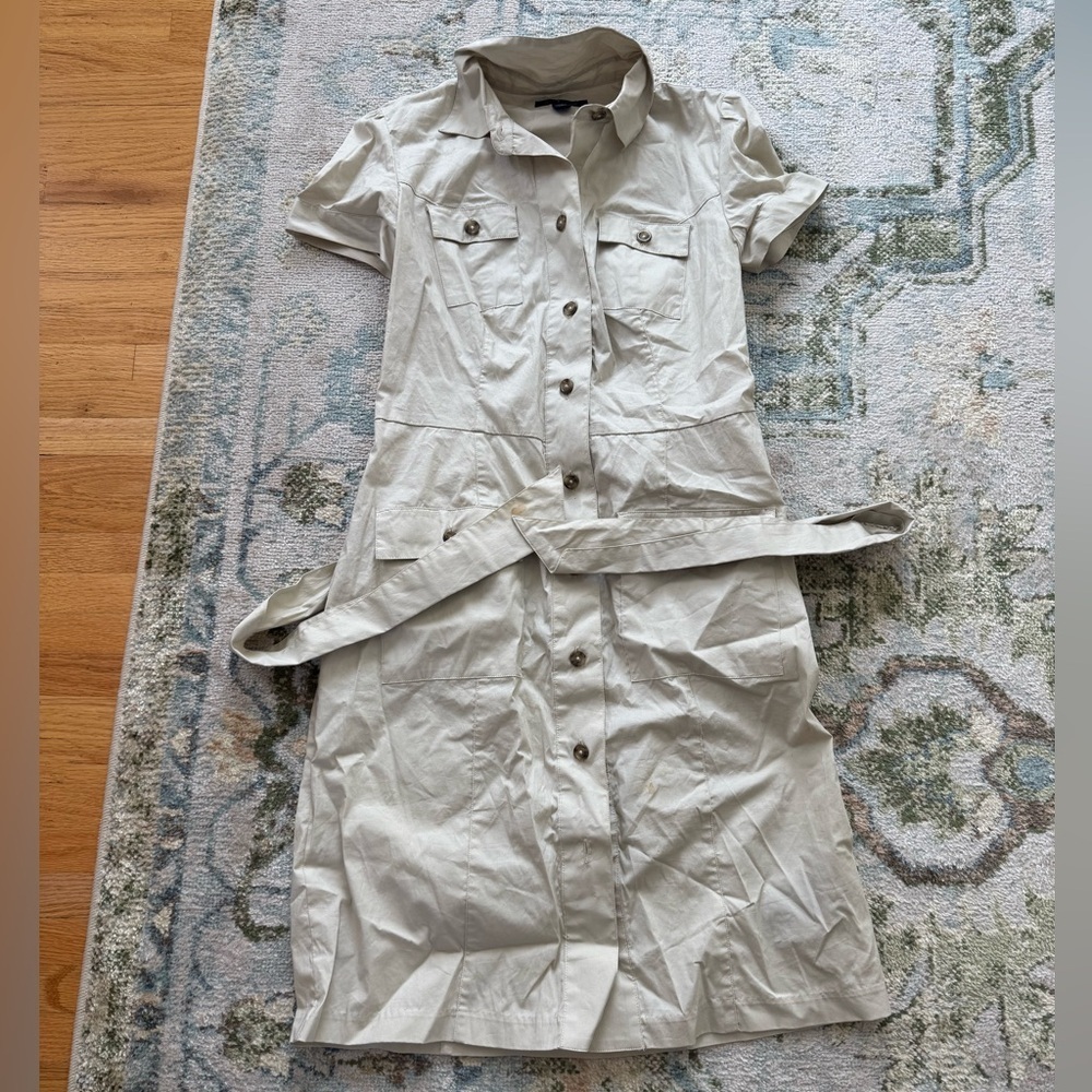 Tommy Hilfiger Cream Button-Down Dress